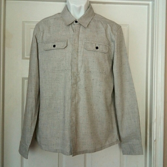 Quinn Men's Tan Shirt Size M - Picture 5 of 8